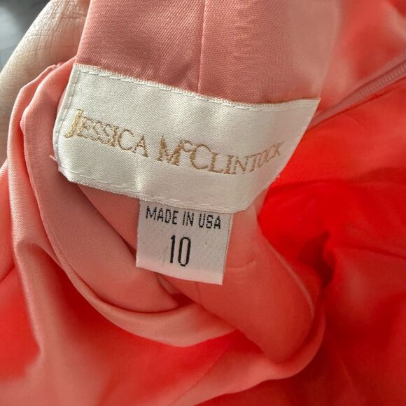 1980s Vintage Jessica McClintock Women’s 10 Pink Strapless Prom Dress - Picture 6 of 7